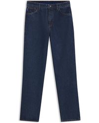 HUGO - Relaxed-Fit Jeans Van Blauwe Rinse-Washed Denim - Lyst