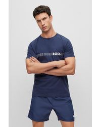 BOSS by HUGO BOSS - Slim-fit T-shirt With Spf 50+ Uv Protection - Lyst
