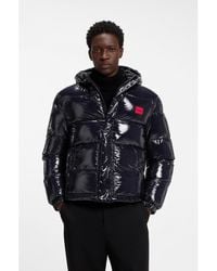 HUGO - Water-Repellent Padded Jacket With Lacquered Finish - Lyst