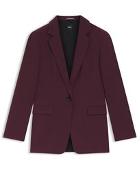 BOSS - Regular-Fit Blazer Aus Knitterfreiem Krepp - Lyst