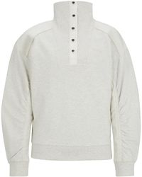 BOSS - Regular-fit Hybride Sweatshirt Met Metallic Details - Lyst