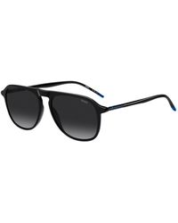 HUGO - Acetate Sunglasses With Tubular Metal Temples - Lyst