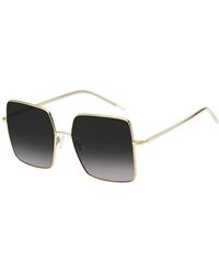 BOSS by HUGO BOSS - Square-frame Sunglasses In Lightweight Titanium - Lyst