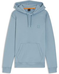 BOSS - Cotton-Terry Hoodie With Logo Patch - Lyst