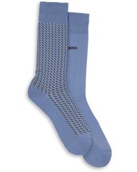 BOSS - Two-pack Of Regular-length Socks With Mercerized Finish - Lyst