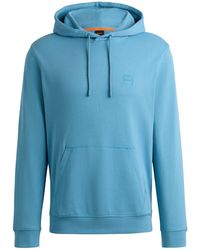 BOSS - Sweat à capuche Regular en molleton de coton avec patch logoté - Lyst