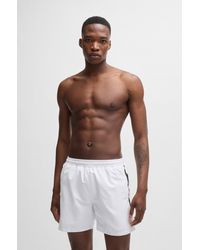 BOSS - Fully Lined Swim Shorts With Logo Print - Lyst