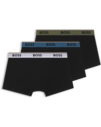 BOSS - Three-Pack Stretch-Cotton Trunks - Lyst
