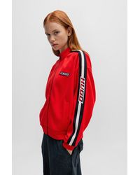 HUGO - Racing-inspired Jacket With Striped Logo Tape - Lyst