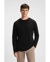 BOSS - Cotton-Blend T-Shirt With Waffle Structure - Lyst