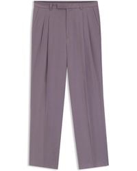 BOSS - Oversized-Fit Pantalon Van Gedrapeerd Twill - Lyst