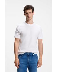 BOSS - Cotton-Jersey T-Shirt With Logo Detail - Lyst