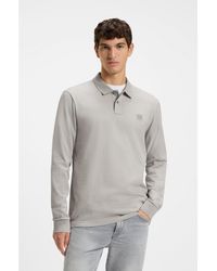 BOSS - Stretch-Cotton Slim-Fit Polo Shirt With Logo Patch - Lyst