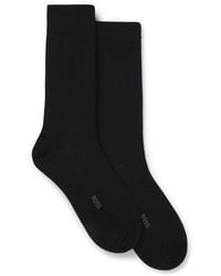 BOSS - Two-Pack Of Regular-Length Ribbed Socks - Lyst