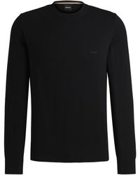 BOSS - Pull en coton à logo brodé - Lyst