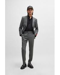 HUGO - Slim-fit Suit In Micro-patterned Performance-stretch Cloth - Lyst