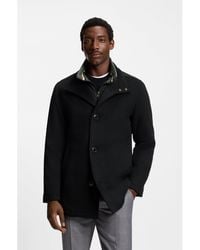 BOSS - Relaxed-Fit Short Coat - Lyst