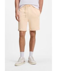 BOSS - Cotton-Terry Shorts With Logo Patch - Lyst