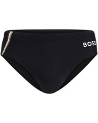 BOSS - Zwemslip Van Jersey Met Kenmerkende Strepen En Logo - Lyst