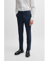 HUGO - Extra-slim-fit Trousers In Houndstooth Stretch Cloth - Lyst
