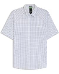 BOSS - Regular-Fit Overhemd Van Gebreide Katoenpiqué - Lyst