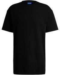 HUGO - T-Shirt-Kleid aus Baumwoll-Jersey mit Logo-Tape - Lyst