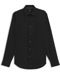 BOSS - Chemise Regular Fit en popeline de coton facile à repasser - Lyst