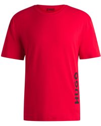 HUGO - T-shirt en jersey de coton avec protection anti-UV SPF 50+ - Lyst
