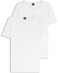 BOSS - Set Van Twee Slim-Fit T-Shirts Van Stretchkatoen - Lyst