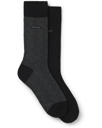 BOSS - Two-pack Of Regular-length Socks With Logo Details - Lyst