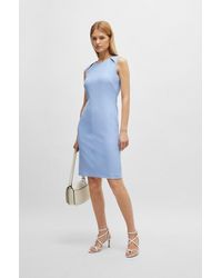 BOSS - Sleeveless Dress With Cut-out Details - Lyst