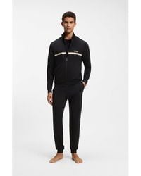 BOSS - Stretch-Cotton Tracksuit Set With Logo And Signature Stripe - Lyst