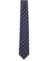 BOSS - Silk Tie With All-Over Print - Lyst