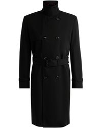 HUGO - Waterafstotende Trenchcoat Met Gespriem - Lyst