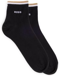 BOSS - Signature Striped Cotton Blend Socks - Lyst