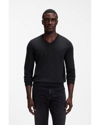 BOSS - V-Neck Sweater - Lyst