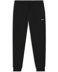 BOSS - Cotton-Terry Tracksuit Bottoms With Logo Detail - Lyst