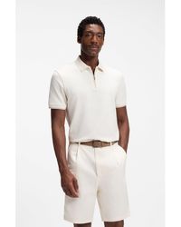 BOSS - Regular-Fit Polo With Zip Closure - Lyst