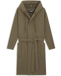 BOSS - Bademantel Aus Baumwoll-Jersey Mit Kapuze Und Double-B-Monogramm - Lyst