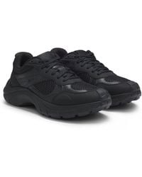 HUGO - Trainers With Mesh And Faux Leather - Lyst