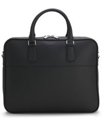 BOSS - Leather Document Case With Plain And Grained Finishes - Lyst