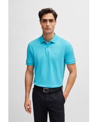 BOSS - Cotton Polo Shirt With Embroidered Logo - Lyst