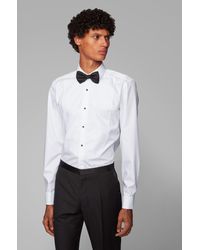 hugo boss white formal shirt