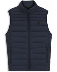 BOSS - Opvouwbare Slim-Fit Bodywarmer Met Waterafstotende Ongelijke Stiksels - Lyst