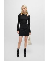 HUGO - Bodycon Mini Dress With Cut-out Details - Lyst