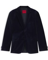 HUGO - Extra Slim-Fit Sakko Aus Baumwoll-Samt - Lyst