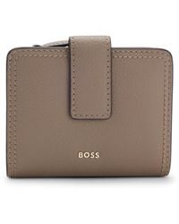 BOSS - Leather Wallet With Logo Lettering - Lyst