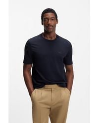 BOSS - Cotton-Jersey T-Shirt With Logo Detail - Lyst