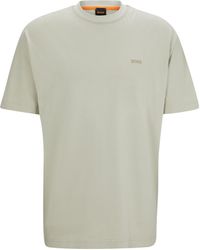BOSS - Relaxed-fit T-shirt Van Zuivere Katoen Met Logostiksel - Lyst