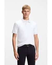 BOSS - Stretch-Cotton Slim-Fit Polo Shirt With Logo Patch - Lyst